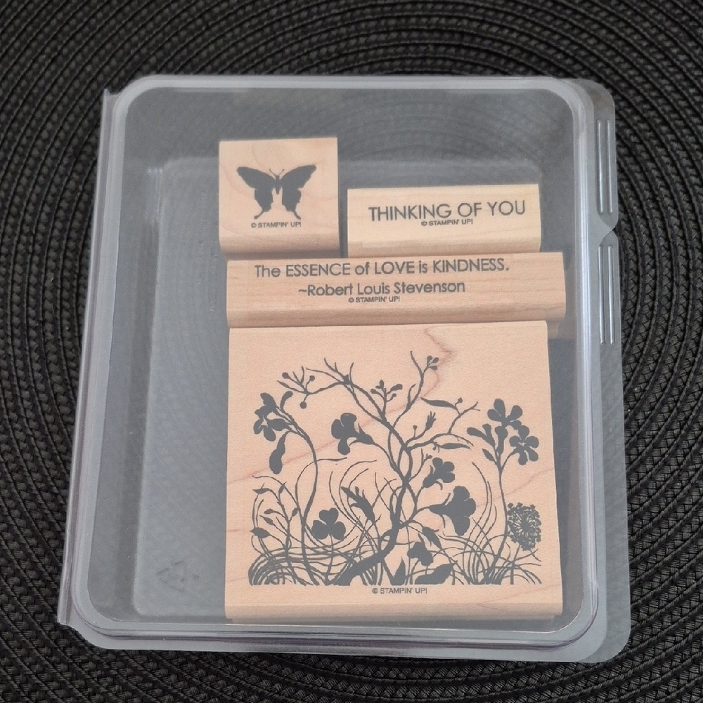 STAMPIN' UP! Retired 2003 'Essence Of Love' Stamp Set, Set of 4 Stamps